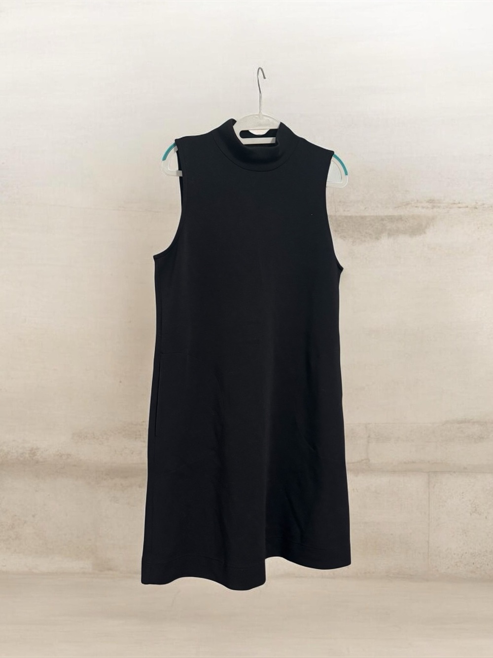 SPANX Black Air Essentials Mock Neck Sleeveless Dress - Picture 15 of 15